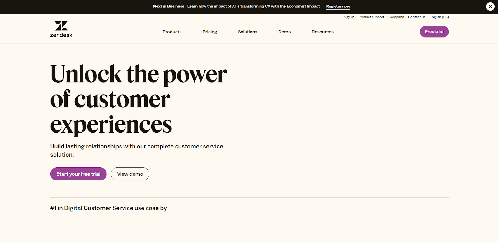 Zendesk - a CRM solution company