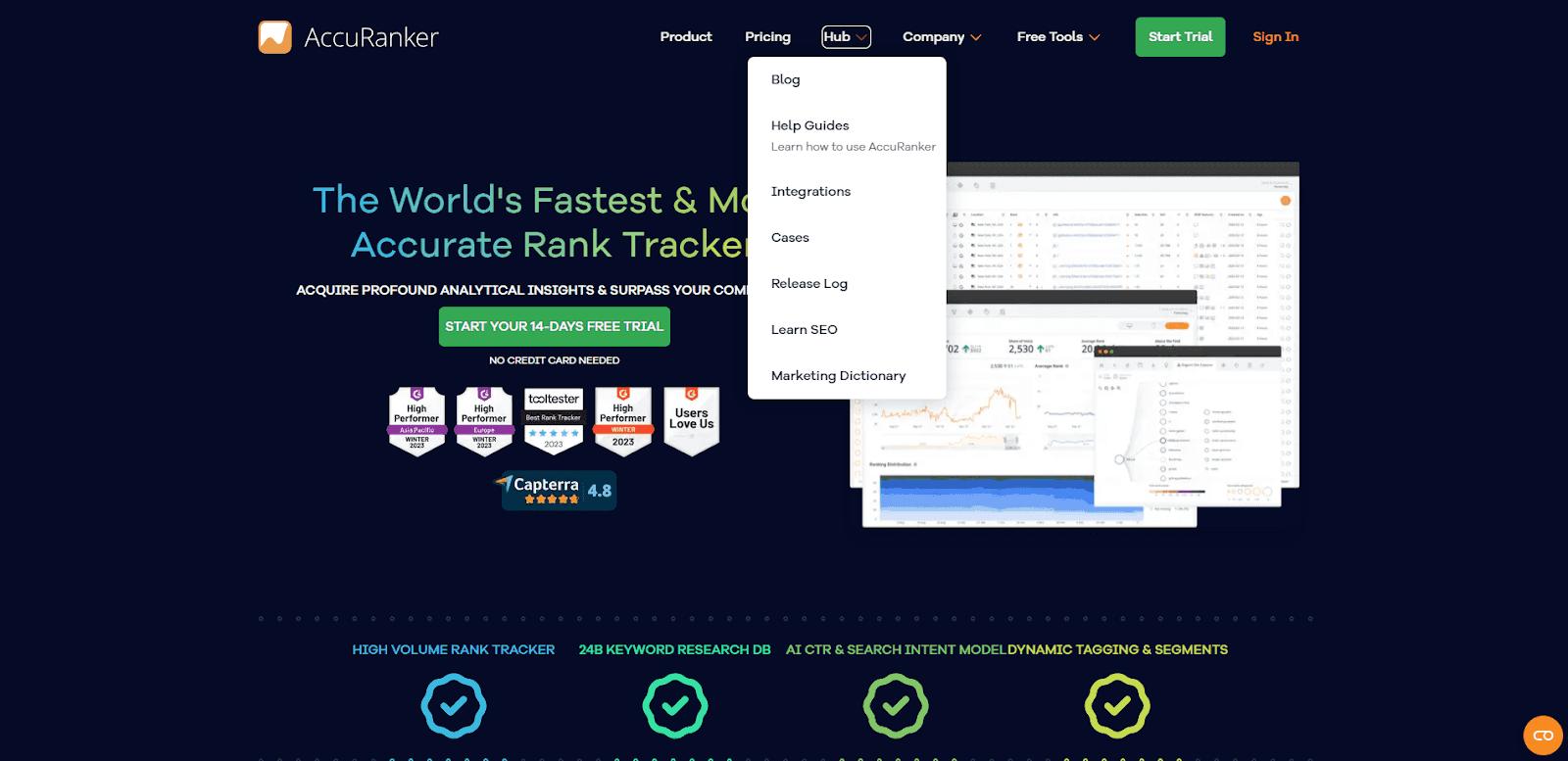 Accuranker - track your performance on search engines