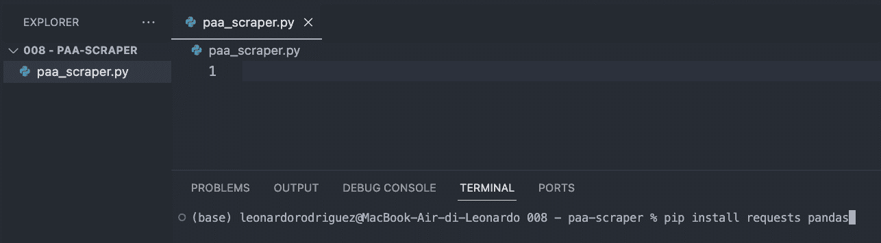 Open new terminal in VScode